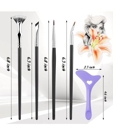 5 Pcs Mascara Fan Brush Set - Eyeliner Eyelash & Eyeshadow Brushes for Flawless Makeup | Women & Girls Accessories - Buy Online on GoSupps.com