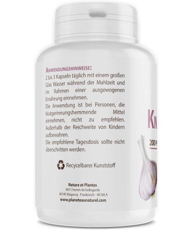 Organic Garlic 280 mg - 200 Vegetable Capsules | Premium Quality & International Shipping - Buy Online on GoSupps.com