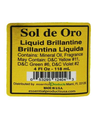 Sol de Oro Liquid Brillantine Yellow 4 fl oz - Premium Brillantina Liquida Amarrilla for Shine & Style - International Shipping Available - Buy Online on GoSupps.com