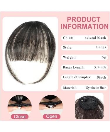 Bangs Hair Clip Brown Black Clip on Bangs Hair Extensions Fake Bangs Hair Wispy Bangs Hair Clip Fringe with Temples Hairpieces Curved Bangs Bangs Clip in Hair(Color:2-33) - Buy Online on GoSupps.com
