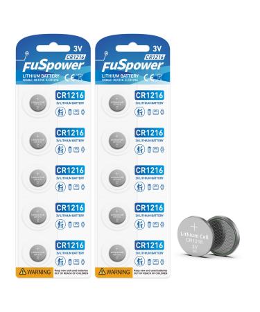 CR1216 Watch Battery 3V Lithium Button Cell Coin Batteries 1216 Battery for Timex Watch Led Lights 10pcs