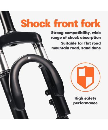 HTBCCHB 12 Inch Front Suspension Fork | Alloy Steel Holder | Motorcycle MTB Bicycle Electric Scooter | Brake Disc Compatible | Electric Bicycle Shock Absorber - Buy Online on GoSupps.com