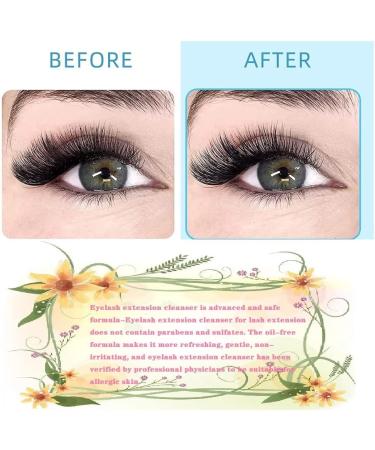 Lash Shampoo 600ml - Eyelid Foaming Cleaner for Extensions & Natural Eyelashes - Paraben & Sulfate Free - Professional & Self Use - Aloe Formula - Buy Online on GoSupps.com