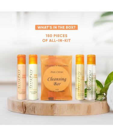 Terra Pure Wild Citrus All-In-Kit | 1 oz. Liquids & Bar Soaps | 150 Pieces | Shop Internationally - Buy Online on GoSupps.com