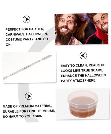 FOMIYES Scar Makeup Set - 2 Sets Halloween Skin Wax & Wound Wax Kit for Special Effects Fake Scars & Blood - Professional Quality for Ultimate Halloween Makeup - Buy Online on GoSupps.com