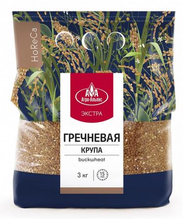 Krasnyi Oktyabr Brown Buckwheat (Grecha) Groats Extra 6.6lb/3kg Grechka Kasha by Agro Alians Roasted Grechka Kasha
