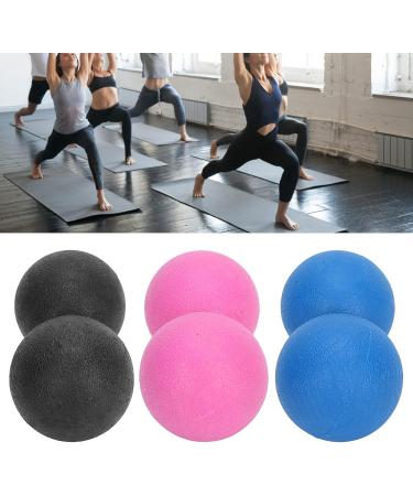 Verdant Touch TPR Massage Ball Set | Yoga Muscle Relaxation & Portable Fitness Black Rose Red Blue - Buy Online on GoSupps.com