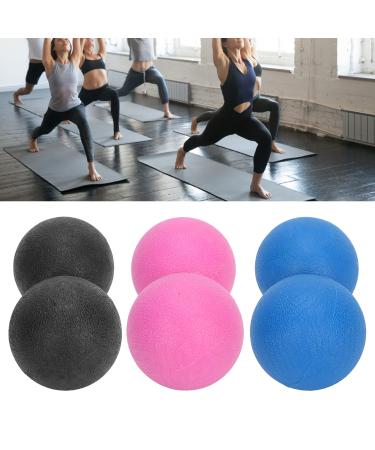 Massage ball small fitness fascia ball for office workers athletes for hind legs waist buttocks sole for home (black+pink red+blue)