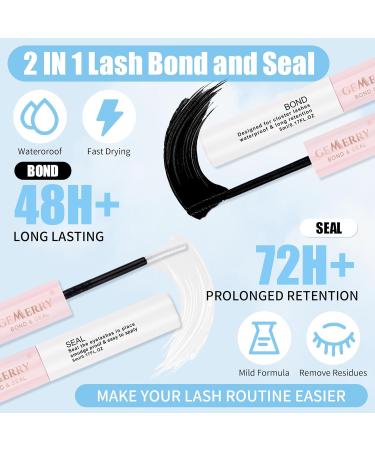GEMERRY Lash Extension Kit - DIY 8-16mm D Curl Lash Clusters Bond & Seal Glue Remover & Tweezers - Perfect for Self-Use - Buy Online on GoSupps.com
