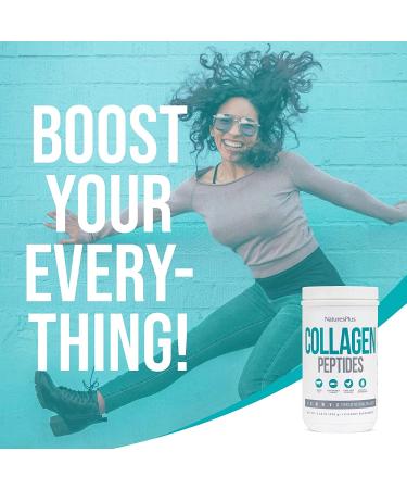 Nature's Plus Collagen Peptides 0.65 lb - Premium Hydrolyzed Protein Supplement for Skin & Joint Health - Buy Online on GoSupps.com