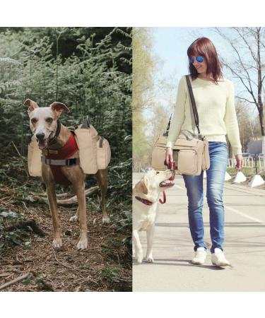 YOUTHINK Pet Dog Outdoor Backpack Travel Camping Hiking Saddle Side Bag for Medium Large Dog - Buy Online on GoSupps.com