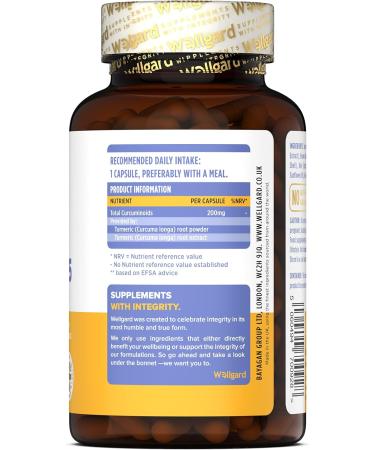 Wellgard High Strength Turmeric Capsules 95% Curcumin | Made in UK - Buy Online on GoSupps.com