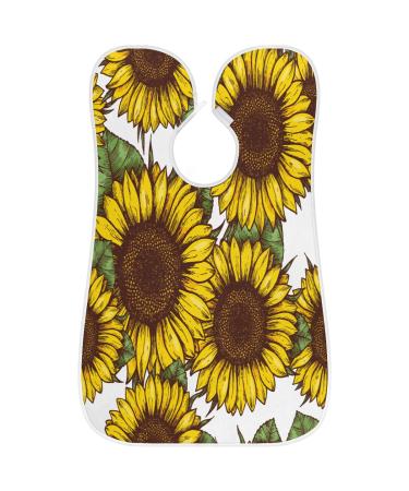 Watercolor Sunflower Beard Bib Apron - Waterproof Hair Catcher for Men | Non-Stick Grooming Cape with Suction Cups | Perfect Gifts for Men - Buy Online on GoSupps.com
