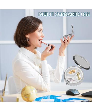 Portable 3-Compartment Pill Organizer - Van Gogh Almond Blossom Design | Unique Gift for Vitamins & Medications - Buy Online on GoSupps.com