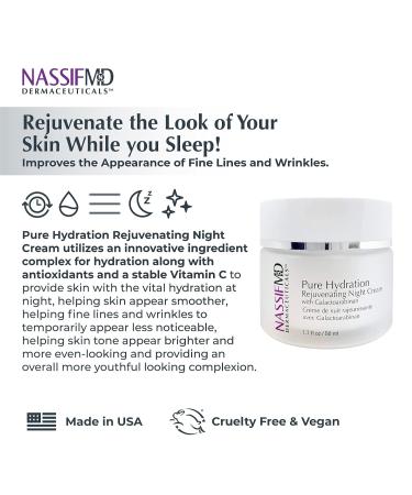 NASSIF MD Pure Hydration Facial Cleanser & Pure Hydration Rejuvenating Night Cream Bundle Matcha Cleanser Hydrating Face Cleanser with Vitamin C Vitamin C Cream Anti Aging Moisturizer - Buy Online on GoSupps.com