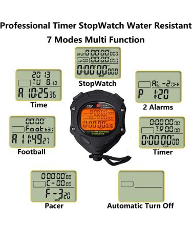 Digital Stopwatch Timer with Back Light Stop Watch 0.001second Timing|100 Lap Memory Large dispaly Alarm Clock for Coach Sports Swimming Running Marathon Competition(100LAP(Back Light)) - Buy Online on GoSupps.com