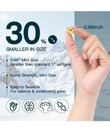 NATURE TARGET Fish Oil Mini 1400mg, High-Potency Omega 3 Supplement with Vitamins A & D3 & E, Supports Heart, Brain, Joints & lmmune System, Non-GMO, 120 Softgels, Wild-Caught 120 Count (Pack of 1) - Buy Online on GoSupps.com