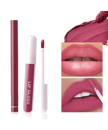  Mimoqk Long lasting lipstick and lip liner set waterproof lip gloss combo for women moisturizing lipstick with precision lip liner smooth lip liner pencil for contouring for girls and women - Buy Online on GoSupps.com