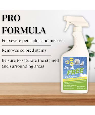 UrineFree - PetFresh - Odor & Stain Remover from any surface Suitable for Carpets Upholstery and Hardwood Floors - for Children Dogs and Cats - Household Uses (16 oz / 480 ml - Pack of 2) - Buy Online on GoSupps.com