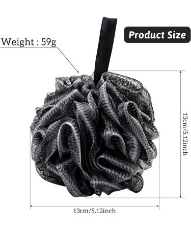 Extra Large Black Bath Sponge Set - 2 Soft Mesh Shower Sponges for Body Peeling & Comfortable Washing - Buy Online on GoSupps.com