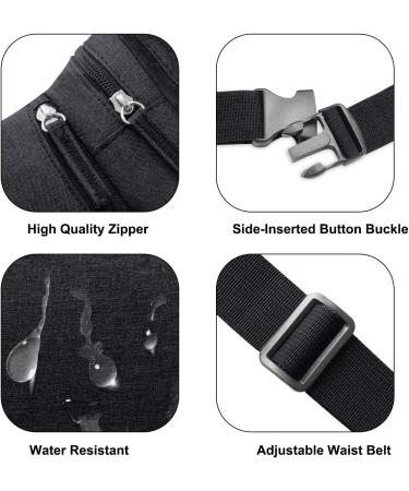 Bawnbag Belt Pocket - Water-Repellent Hip Pocket with Bottle Holder for Hiking & Outdoor Activities | Unisex Black Belt for Men & Women - Buy Online on GoSupps.com