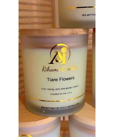 Rihams Candles Tiare Flower Scented Candle White RihamsTiare08