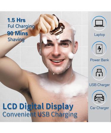 2023 Upgraded 9D Electric Head Shaver for Bald Men - 6-in-1 Grooming Kit, Waterproof Wet/Dry, Rechargeable Bald Head Razor - Home & Travel - Buy Online on GoSupps.com