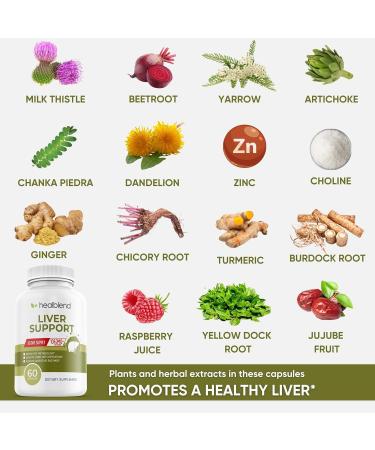 Liver Support - Natural Milk Thistle and Zinc Supplement - Helps Detox and Cleanse The Liver Supports Digestive Health and Detoxification - 60 Veggie Capsules (30 Days Supply) (2) - Buy Online on GoSupps.com
