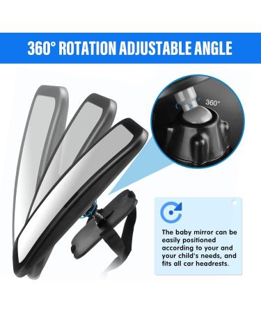 360 Baby Car Mirror - Shatterproof Rear Seat Safety Mirror | Must-Have Baby Essentials & Car Accessories - Buy Online on GoSupps.com