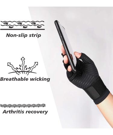 Thx4COPPER Compression Arthritis Gloves with Strap - Small-Medium Size for Carpal Tunnel Support & Typing Relief - Buy Online on GoSupps.com