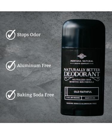 MNSC Old Faithful Deodorant - Magnesium & Activated Charcoal Sensitive Skin Formula - Aluminum-Free Baking Soda-Free All-Natural Plant-Derived - Made in USA - Buy Online on GoSupps.com