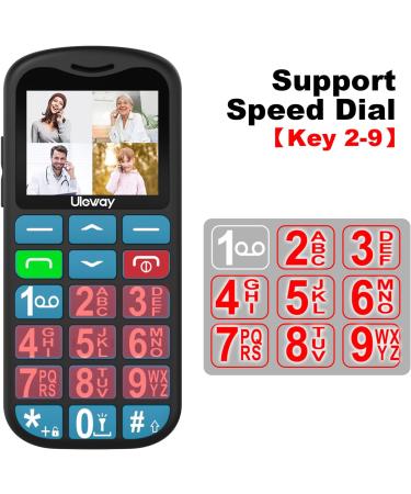 Uleway 4G Senior Cell Phone - Contract-Free Large Buttons SOS & Flashlight 1.7 LCD USB-C Charging Perfect for Seniors - Buy Online on GoSupps.com
