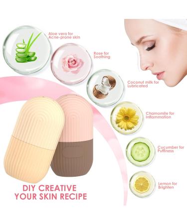 GeeRic Ice Face Roller | Silicone Facial Rollers for Dark Circles & Pore Shrink | Beauty Massage Tool for Skin Care (Coffee - Buy Online on GoSupps.com