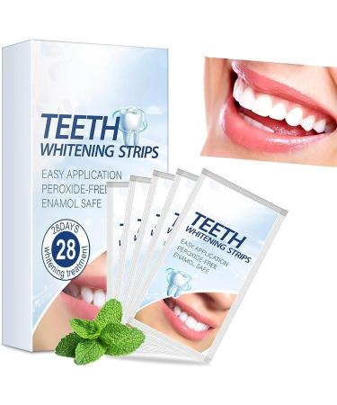 Premium Teeth Whitening Strips - Peroxide-Free Safe for Enamel Quick Results - 28 Strips for White Teeth Sensitivity - Buy Online on GoSupps.com