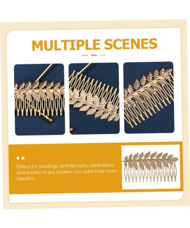 Healeved Bridal Hair Comb Wedding Hair Comb Bride Hair Combs for Women Decorative Tiaras for Women Gold Hair Comb Bridal Insert Comb Wedding Hair Accessories Gold Headpiece Veil Comb Alloy - Buy Online on GoSupps.com