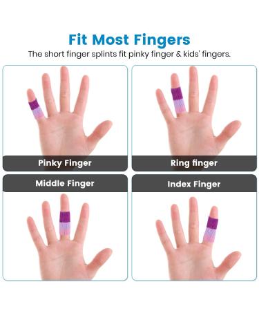 Ednyzakrn 10-Piece Finger Protection Bandage Set | Stretchable Covers for Arthritis Injury & Swelling | Basketball Finger Guard in Purple & Pink - Buy Online on GoSupps.com