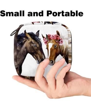 Women's Binding-Up Bags | Animal Horses Design | Tampon Storage & Zip Pockets | Multi-Functional Menstrual Bags - Buy Online on GoSupps.com