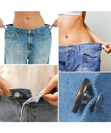 Instant Jeans Buttons Replacement Set | No Sew | 17MM Metallic | With Tool - Buy Online on GoSupps.com