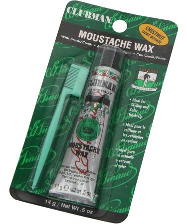 Clubman Moustache Wax Chestnut 0.50 oz - Pack of 6 - Buy Online on GoSupps.com