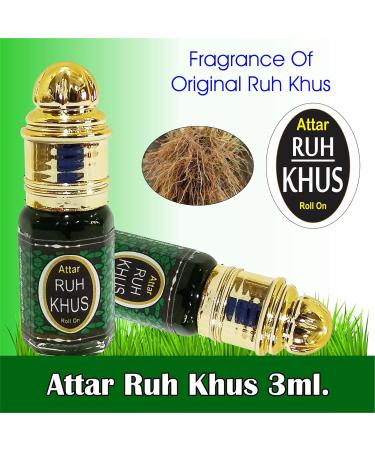 ATS Attar For Men|Women Ruh Khus Real and Natural Vetiver Long Lasting Fragrance 3ml Rollon Pack - Buy Online on GoSupps.com