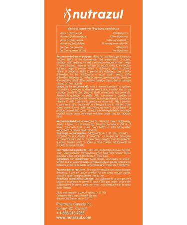 Nutrazul Immune Triple Action Effervescent Tablets with Vitamin C 1000mg Vitamin D Zinc Support Daily Routine Vegan Gluten-Free Sugar-Free Lactose-Free Orange Flavor 20 Tablets (Pack of 5x20) - Buy Online on GoSupps.com