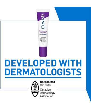 CeraVe Skin Renewing Eye Cream Under Eye Cream with Caffeine Peptides & Hyaluronic Acid Reduce Appearance of Fine Lines. Fragrance-Free & Ophthalmologist Tested 15 mL - Buy Online on GoSupps.com
