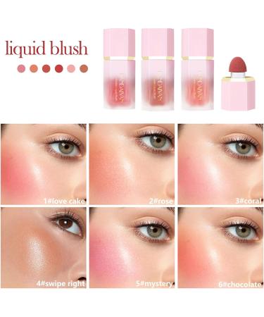 HERBENJOY Cream Blush Set - 4 Colors Soft Blushers for Cheeks - Lightweight & Smudgeproof Liquid Blush - Dewy Finish - SET B 1ml - Buy Online on GoSupps.com