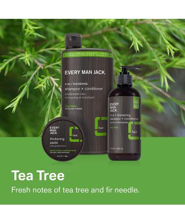 Every Man Jack 2-in-1 Thickening Shampoo + Conditioner - Coconut, Aloe, Tea Tree - 24oz - Natural Ingredients, No Harmful Chemicals - Buy Online on GoSupps.com