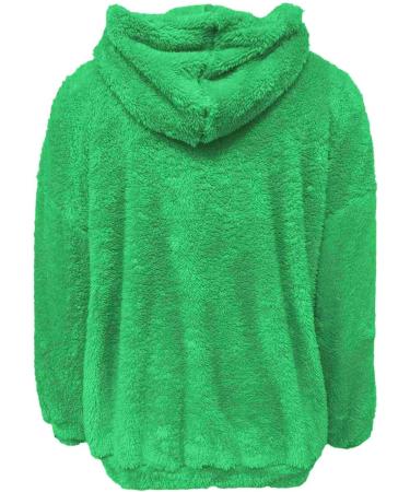 Shop Hanxiulin Oversized Plush Jacket - Women's Warm Lined Winter Parka & Light Outdoor Coat in Green - Buy Online on GoSupps.com