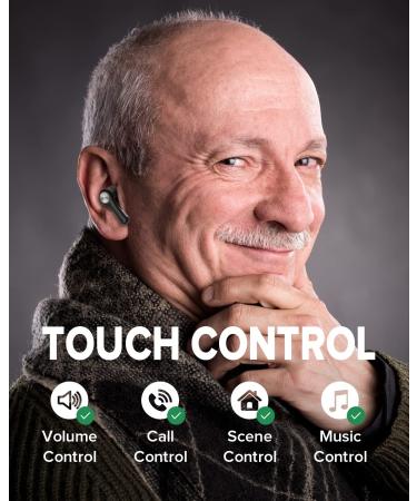 Coniler Rechargeable Bluetooth Hearing Aids | Noise Cancelling | Pitch Elimination | 16 Channel Digital Amplifier with Portable Charging Case - Black - Buy Online on GoSupps.com