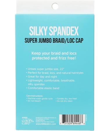 KISS COLORS & CARE Super Jumbo Spandex Braid/Loc Cap - Stretchy & Mark-Free for Protective Styles - Black - Buy Online on GoSupps.com