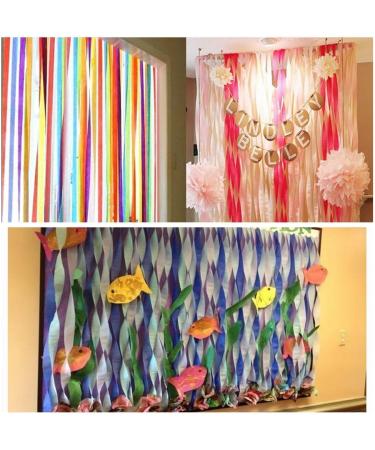 Supla 13 Rolls 355 Yard Party Streamers in Red Green Blue White Black Crepe Paper - Ideal for Birthday & Christmas Decorations - Buy Online on GoSupps.com