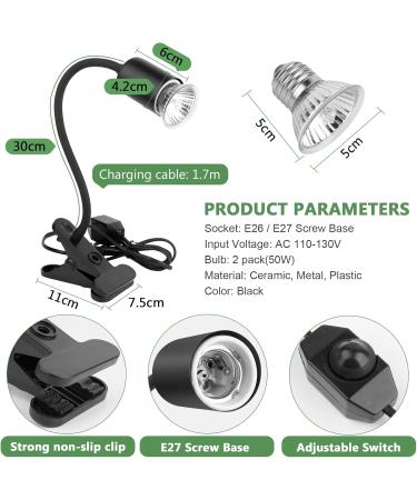 IOOTSEA Matt Black Terrarium Heat Lamp for Turtles & Reptiles - UVA/UVB Heating Ideal for Aquatic Animals & Accessories - Buy Online on GoSupps.com