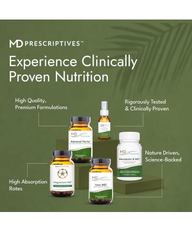MD Prescriptives - Magnesium MD - Highly Absorbable Dietary Magnesium Supplement with Glycinate & Acetyl Taurinate - 120 Capsules - Buy Online on GoSupps.com
